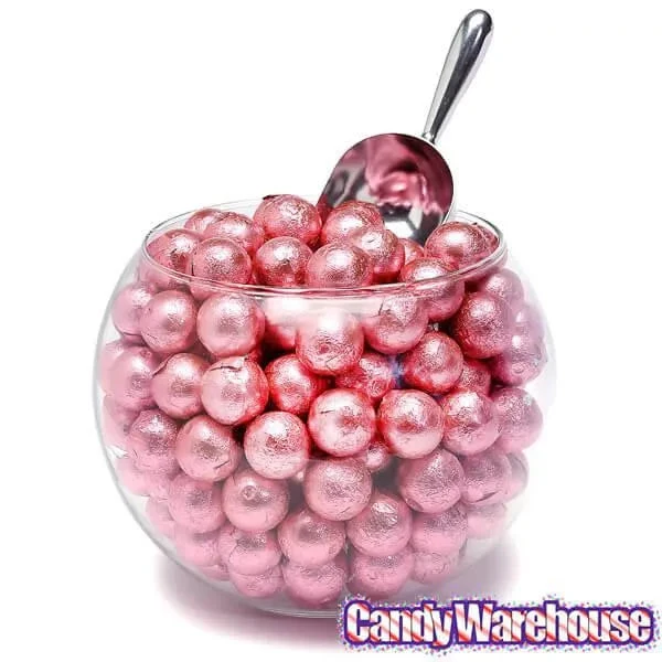 Palmer Foiled Caramel Filled Chocolate Candy Balls - Pink: 5LB Bag 2 Palmer Foiled Caramel Filled Chocolate Candy Balls - Pink: 5LB Bag - Image 2