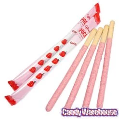 Pocky - Giant Strawberry Cream Covered Biscuit Sticks Packs: 15-Piece Box -Candy Promotion Store pocky giant strawberry cream covered biscuit sticks packs 15 piece box candy warehouse 3