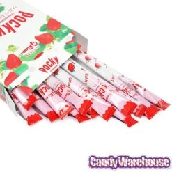 Pocky - Giant Strawberry Cream Covered Biscuit Sticks Packs: 15-Piece Box -Candy Promotion Store pocky giant strawberry cream covered biscuit sticks packs 15 piece box candy warehouse 4