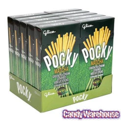 Pocky - Green Tea Cream Covered Biscuit Sticks Packs: 10-Piece Box -Candy Promotion Store pocky green tea cream covered biscuit sticks packs 10 piece box candy warehouse 3
