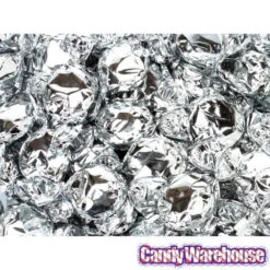Primrose Metallic Foiled Hard Candy Buttons - Silver: 5LB Bag -Candy Promotion Store primrose metallic foiled hard candy buttons silver 5lb bag candy warehouse 3