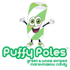 Puffy Poles Jumbo Marshmallow Twists - Teal: 1KG Bag -Candy Promotion Store puffy poles jumbo marshmallow twists teal 1kg bag candy warehouse 4