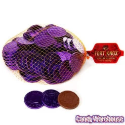 Purple Foiled Milk Chocolate Coins: 1LB Bag -Candy Promotion Store purple foiled milk chocolate coins 1lb bag candy warehouse 3