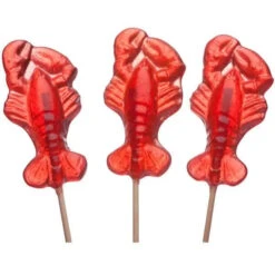 New Arrival 22 Red Lobster Hard Candy Lollipops: 12-Piece Bag