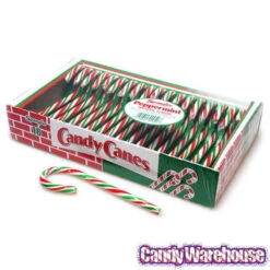 Red - White - Green Peppermint Candy Canes: 18-Piece Box -Candy Promotion Store red white green peppermint candy canes 18 piece box candy warehouse 4