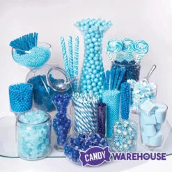 Shimmer Pearl Powder Blue 1-Inch Gumballs: 2LB Bag -Candy Promotion Store shimmer pearl powder blue 1 inch gumballs 2lb bag candy warehouse 4