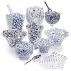 Silver Premium Candy Buffet Kit: 25 To 50 Guests