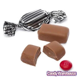 Silver With Black Stripes Wrapped Mocha Chocolate Meltaways: 1LB Bag -Candy Promotion Store silver with black stripes wrapped mocha chocolate meltaways 1lb bag candy warehouse 3