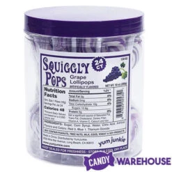 Squiggly Pops Petite Swirl Lollipops - Grape: 24-Piece Jar 8 Squiggly Pops Petite Swirl Lollipops - Grape: 24-Piece Jar -Candy Promotion Store squiggly pops petite swirl lollipops grape 24 piece jar candy warehouse 3 b356fc3c df6d 4368 bccd a910860909ff
