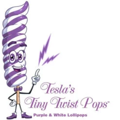 Tesla's Tiny Twist Pops - Grape: 48-Piece Jar -Candy Promotion Store tesla s tiny twist pops grape 48 piece jar candy warehouse 4