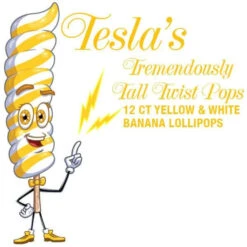 Tesla's Tremendously Tall 3-Ounce Twist Pops - Banana: 12-Piece Box -Candy Promotion Store tesla s tremendously tall 3 ounce twist pops banana 12 piece box candy warehouse 4