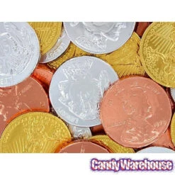 Thompson Foiled Extra Large Milk Chocolate Coins: 72-Piece Tub -Candy Promotion Store thompson foiled extra large milk chocolate coins 72 piece tub candy warehouse 3