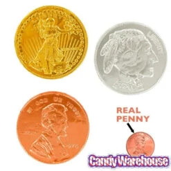Thompson Foiled Extra Large Milk Chocolate Coins: 72-Piece Tub -Candy Promotion Store thompson foiled extra large milk chocolate coins 72 piece tub candy warehouse 4