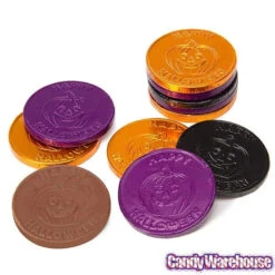 Thompson Foiled Milk Chocolate Halloween Coins: 5LB Bag -Candy Promotion Store thompson foiled milk chocolate halloween coins 5lb bag candy warehouse 3