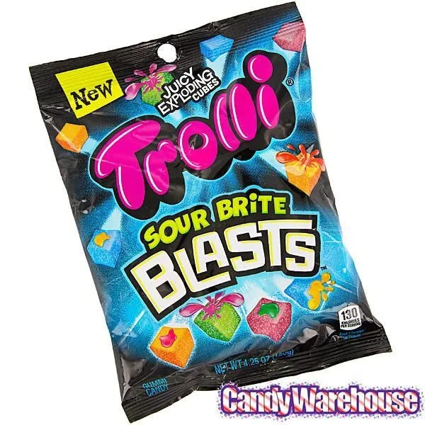 Trolli Sour Brite Blasts Gummy Juicy Exploding Candy Cubes: 3LB Box 3 Trolli Sour Brite Blasts Gummy Juicy Exploding Candy Cubes: 3LB Box - Image 3