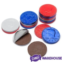 USA Patriotic Foiled Milk Chocolate Coins: 1LB Bag 7 USA Patriotic Foiled Milk Chocolate Coins: 1LB Bag -Candy Promotion Store usa patriotic foiled milk chocolate coins 1lb bag candy warehouse 4