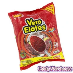 Vero Elotes Chili Lollipops: 40-Piece Bag -Candy Promotion Store vero elotes chili lollipops 40 piece bag candy warehouse 3