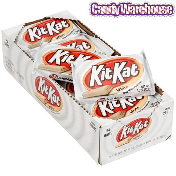 White Chocolate Kit Kat Candy Bars: 24-Piece Box 2 White Chocolate Kit Kat Candy Bars: 24-Piece Box - Image 2