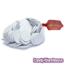 White Foiled Milk Chocolate Coins: 1LB Bag -Candy Promotion Store white foiled milk chocolate coins 1lb bag candy warehouse 3
