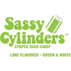 YumJunkie Sassy Cylinders Lime Green Striped Hard Candy: 5LB Bag -Candy Promotion Store yumjunkie sassy cylinders lime green striped hard candy 5lb bag candy warehouse 3