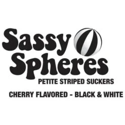 YumJunkie Sassy Spheres Cherry Black Striped Ball Lollipops: 100-Piece Bag -Candy Promotion Store yumjunkie sassy spheres cherry black striped ball lollipops 100 piece bag candy warehouse 3