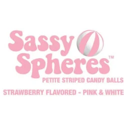 YumJunkie Sassy Spheres Strawberry Pink Striped Candy Balls - Petite: 5LB Bag -Candy Promotion Store yumjunkie sassy spheres strawberry pink striped candy balls petite 5lb bag candy warehouse 4
