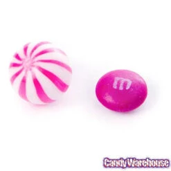 YumJunkie Sassy Spheres Strawberry Pink Striped Candy Balls - Petite: 5LB Bag -Candy Promotion Store yumjunkie sassy spheres strawberry pink striped candy balls petite 5lb bag candy warehouse 7